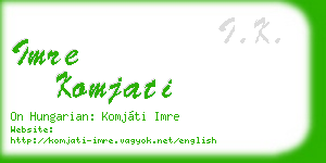 imre komjati business card